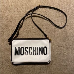 MOSCHINO LOGO CROSSBODY BAG - WHITE - WORN ONCE